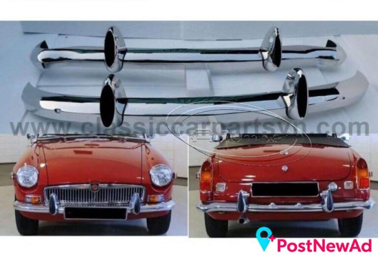 MGB bumpers with rubber on over riders