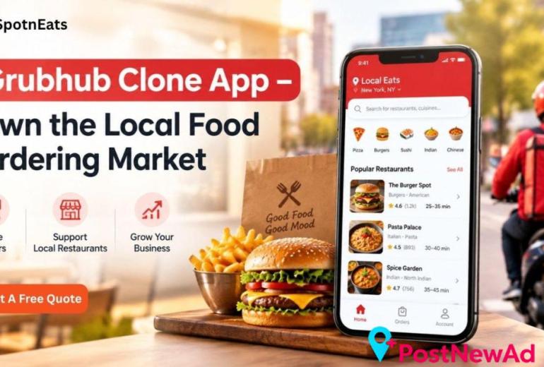 Grubhub Clone App – Own the Local Food Ordering Market