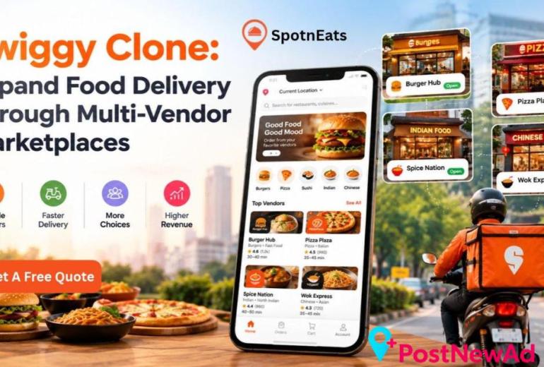 Swiggy Clone: Expand Food Delivery Through Multi-Vendor Marketplaces